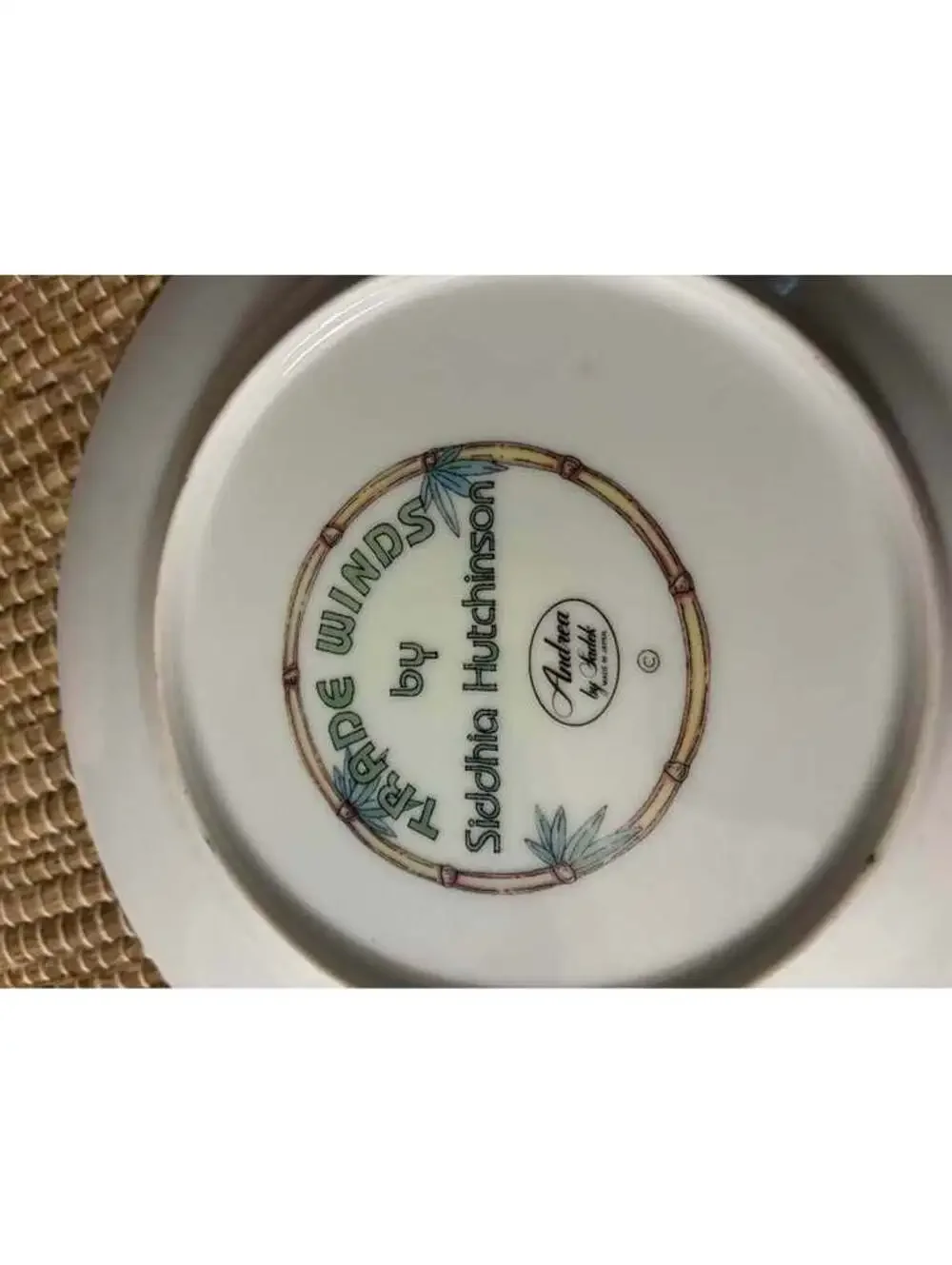 Tropical fruit motif plates Tradewinds series set of 3